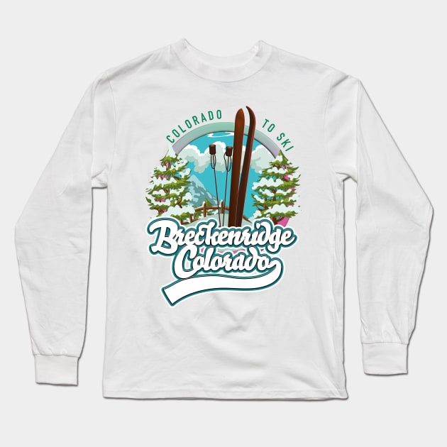 Breckenridge, Colorado Vintage ski logo Long Sleeve T-Shirt by nickemporium1